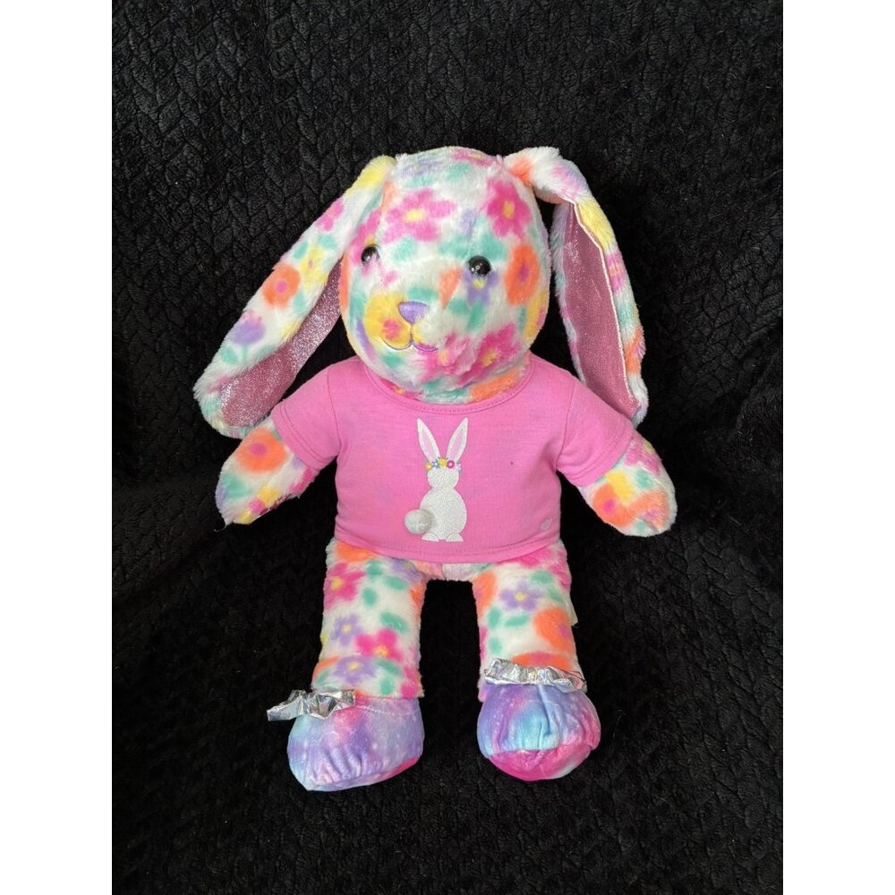 Build-A-Bear Workshop Spring Flowers Bunny Plush - 16" Floral Rabbit & Outfit